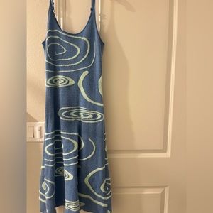 Y2K blue mid length dress